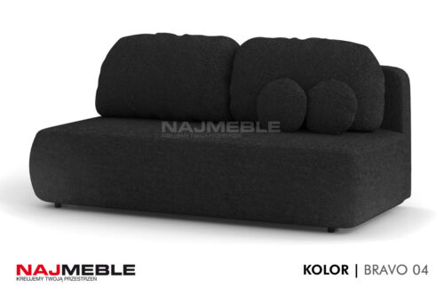 czarna sofa boucle